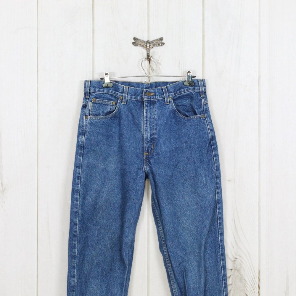 CARHARTT Medium Wash Straight Leg Jeans Size 34 - Picture 2 of 10